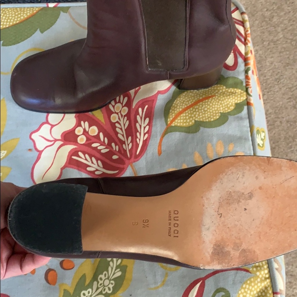 Vintage Gucci leather , brown boots, sz 9.5 - Picture 4 of 7